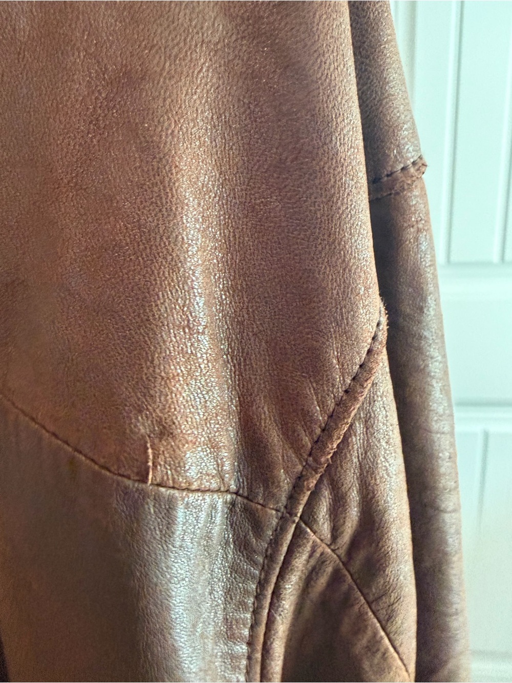 Polo Ralph Lauren Vintage Genuine Leather Brown Jacket Men's Size XL Shows Wear - Picture 11 of 16
